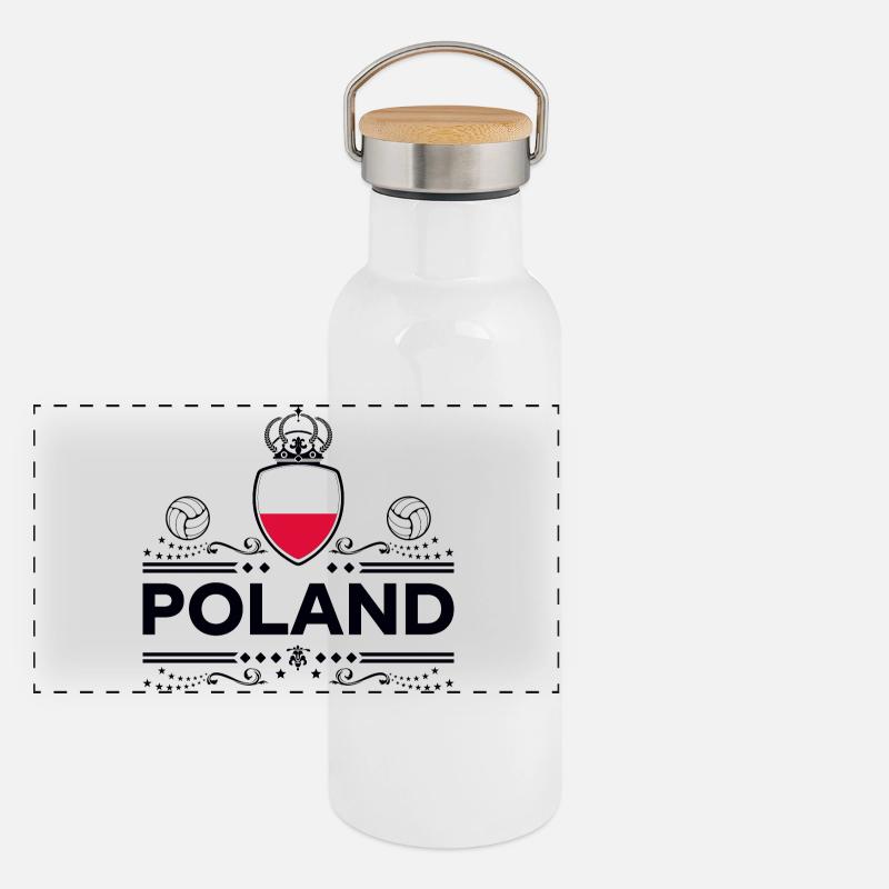 POLAND Panoramic Thermal Bottle with Bamboo Lid