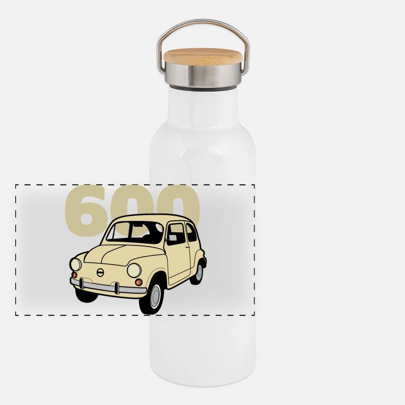 600 beige v2 Panoramic Thermal Bottle with Bamboo Lid