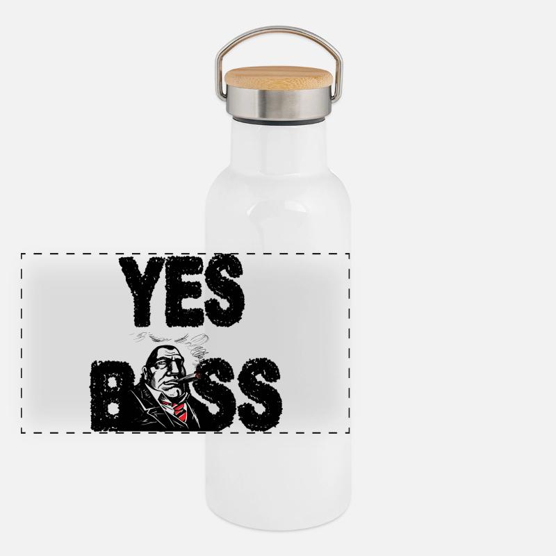 YES v1 Gourde isotherme avec bouchon en bambou