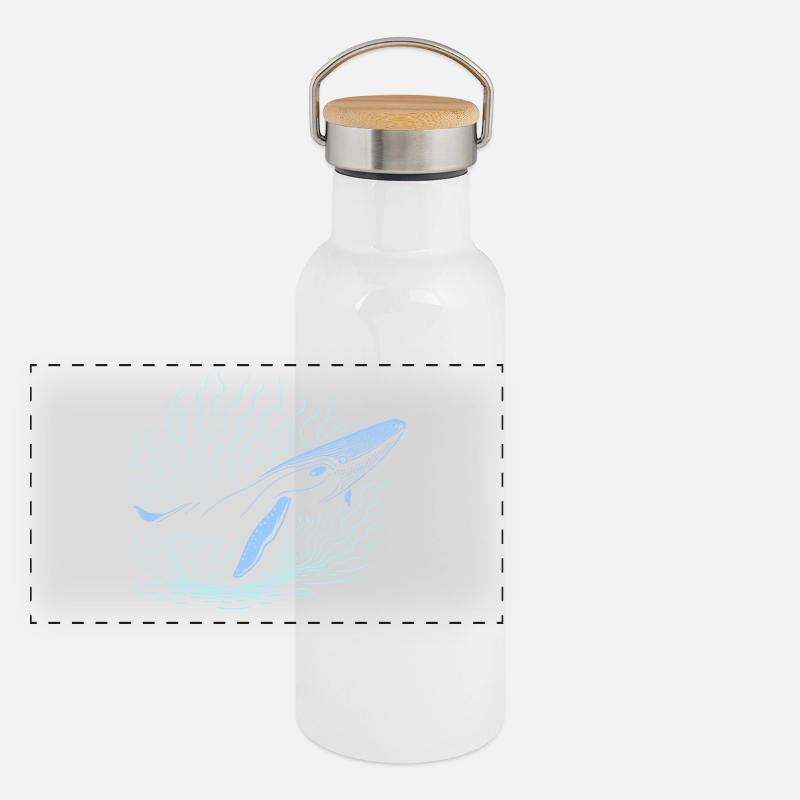 Panorama Thermosflasche mit Bambusdeckel