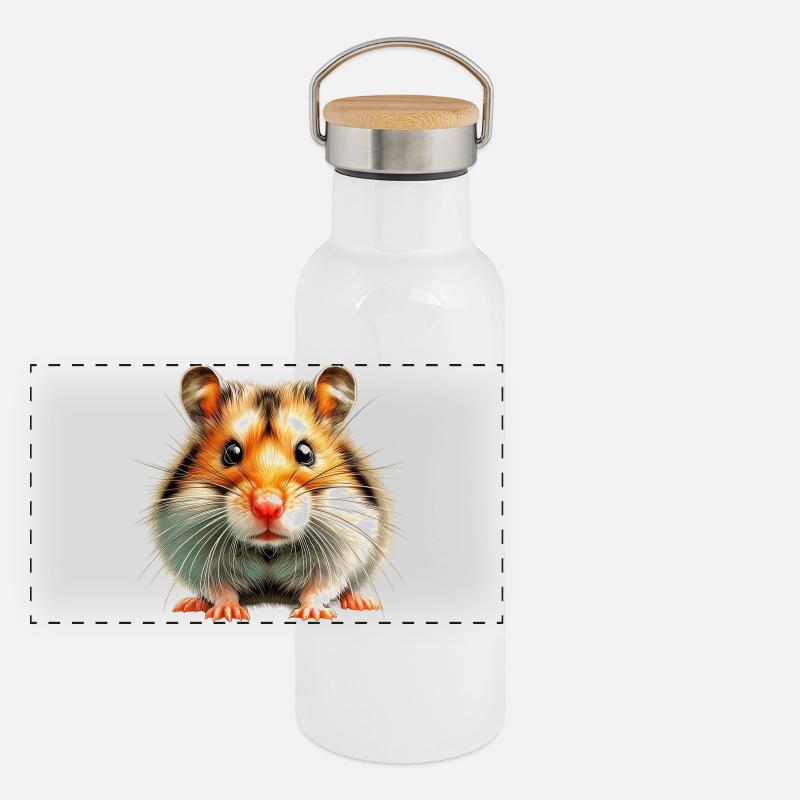 Hamster Gourde isotherme avec bouchon en bambou