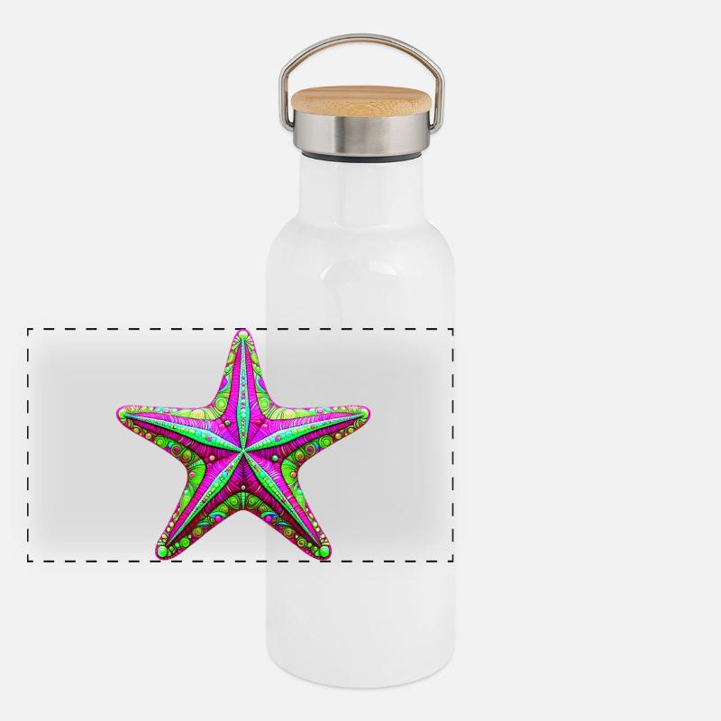 Étoile de mer Gourde isotherme avec bouchon en bambou