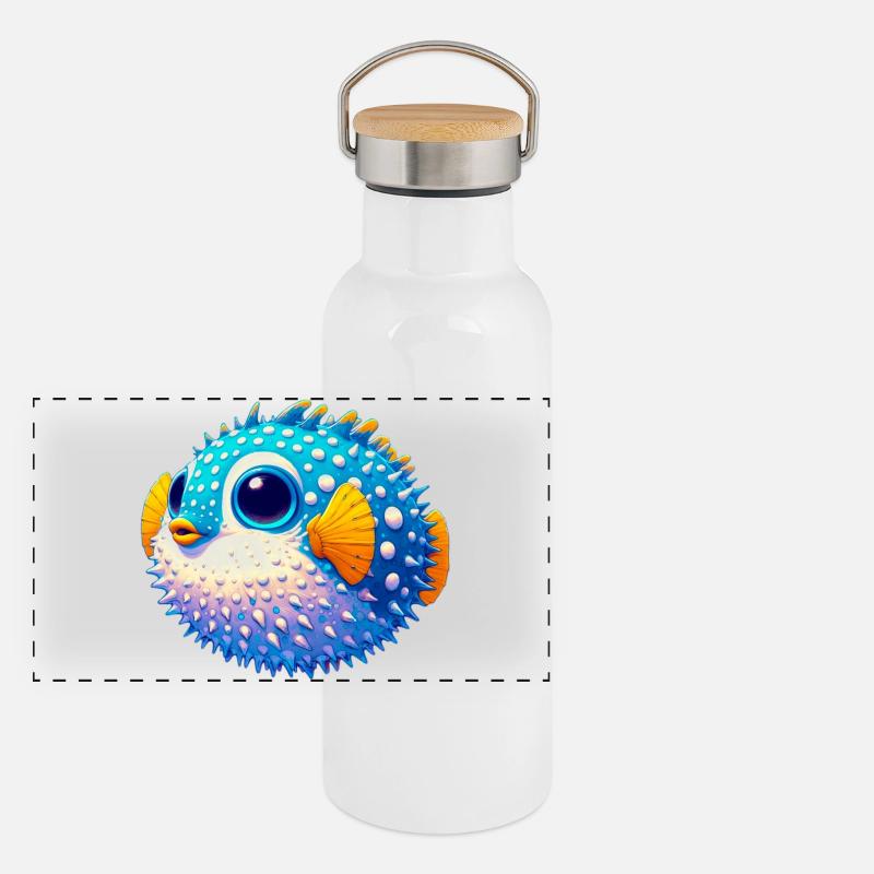 Blowfish Panoramic Thermal Bottle with Bamboo Lid