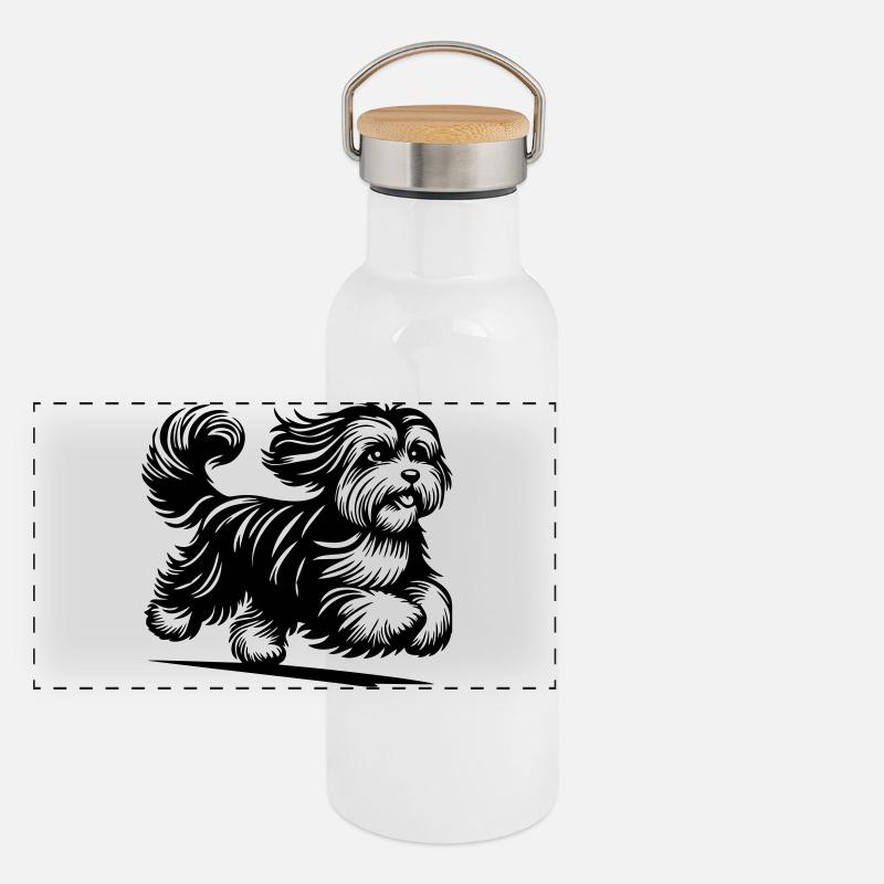 Panorama Thermosflasche mit Bambusdeckel