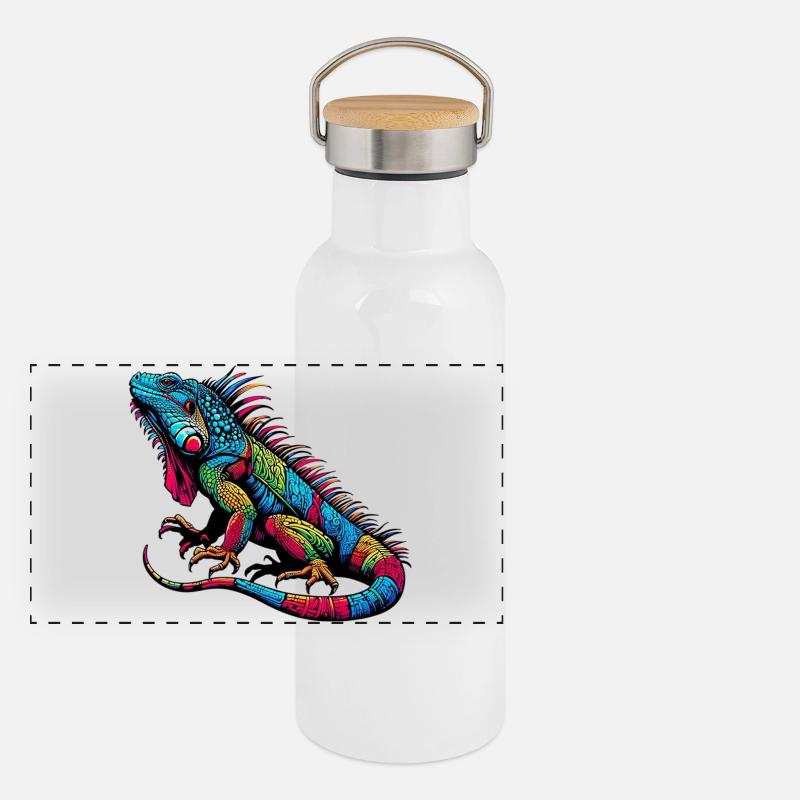 Iguana Panoramic Thermal Bottle with Bamboo Lid