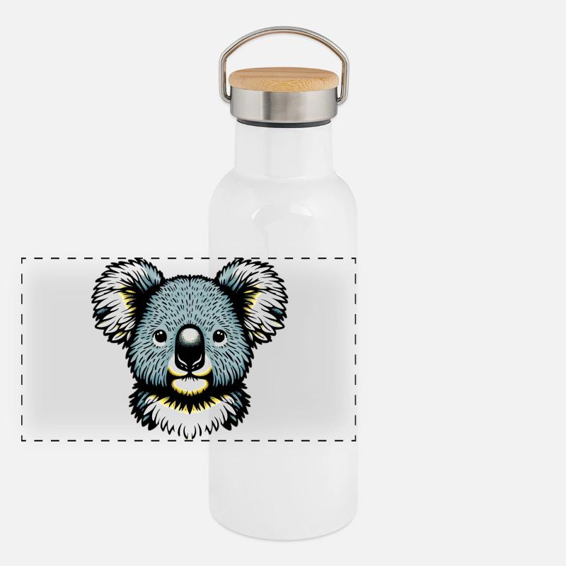 Koala Panorama Thermosflasche mit Bambusdeckel