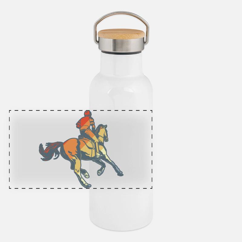 Panorama Thermosflasche mit Bambusdeckel