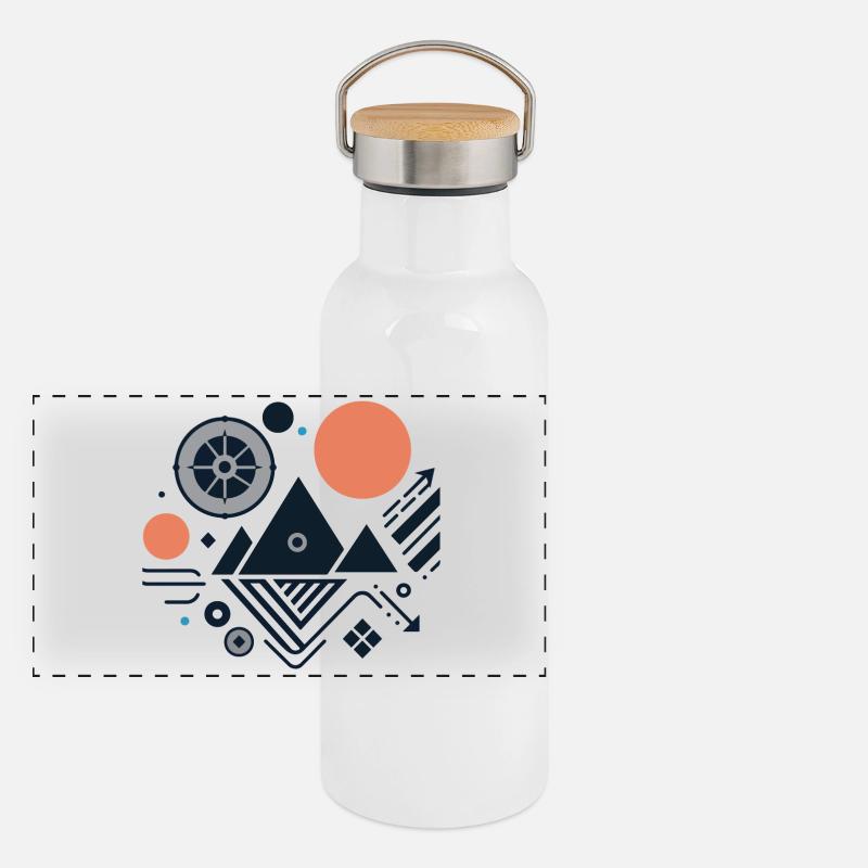 Mountains Panoramic Thermal Bottle with Bamboo Lid