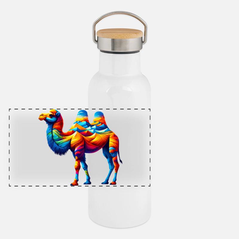 Camel Panoramic Thermal Bottle with Bamboo Lid