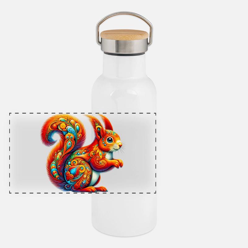 Squirrel Panoramic Thermal Bottle with Bamboo Lid