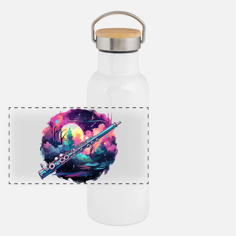 Flûte Gourde isotherme avec bouchon en bambou