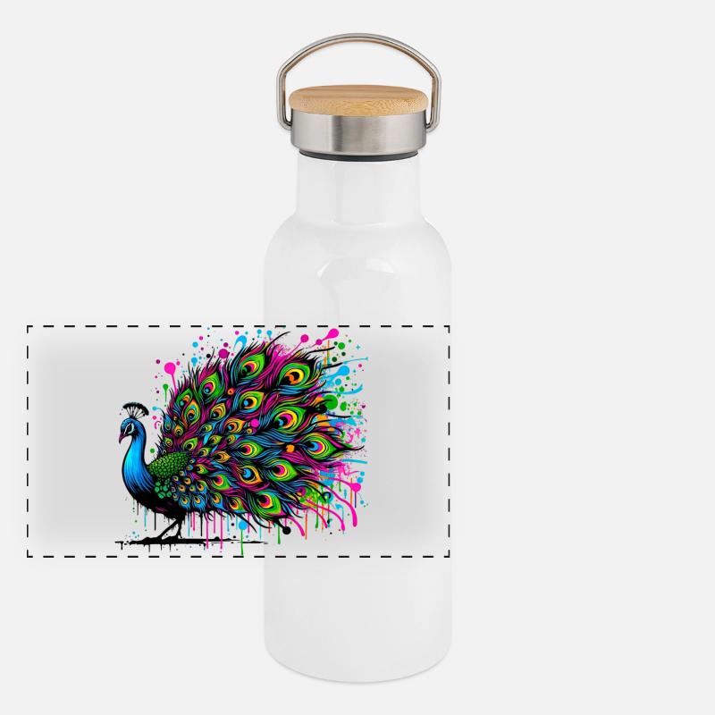 Paon Gourde isotherme avec bouchon en bambou