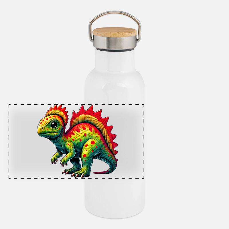Dinosaure Gourde isotherme avec bouchon en bambou