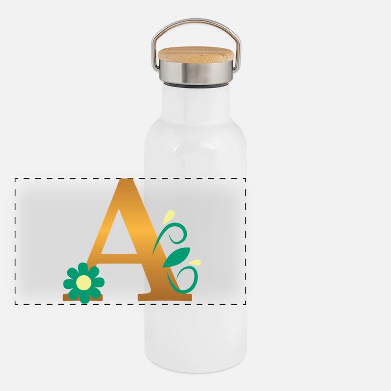 A Gourde isotherme avec bouchon en bambou