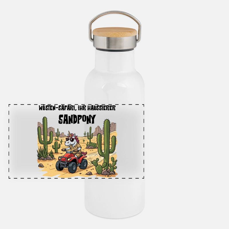 Desert Unicorn Panoramic Thermal Bottle with Bamboo Lid