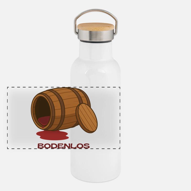 Panorama Thermosflasche mit Bambusdeckel