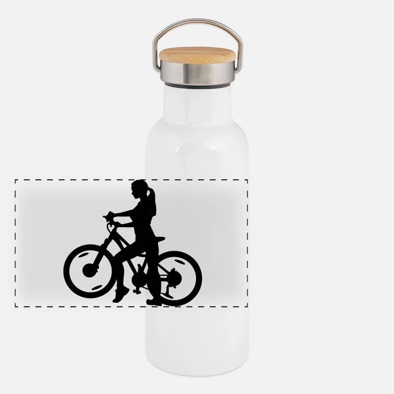 Cyclist Panoramic Thermal Bottle with Bamboo Lid