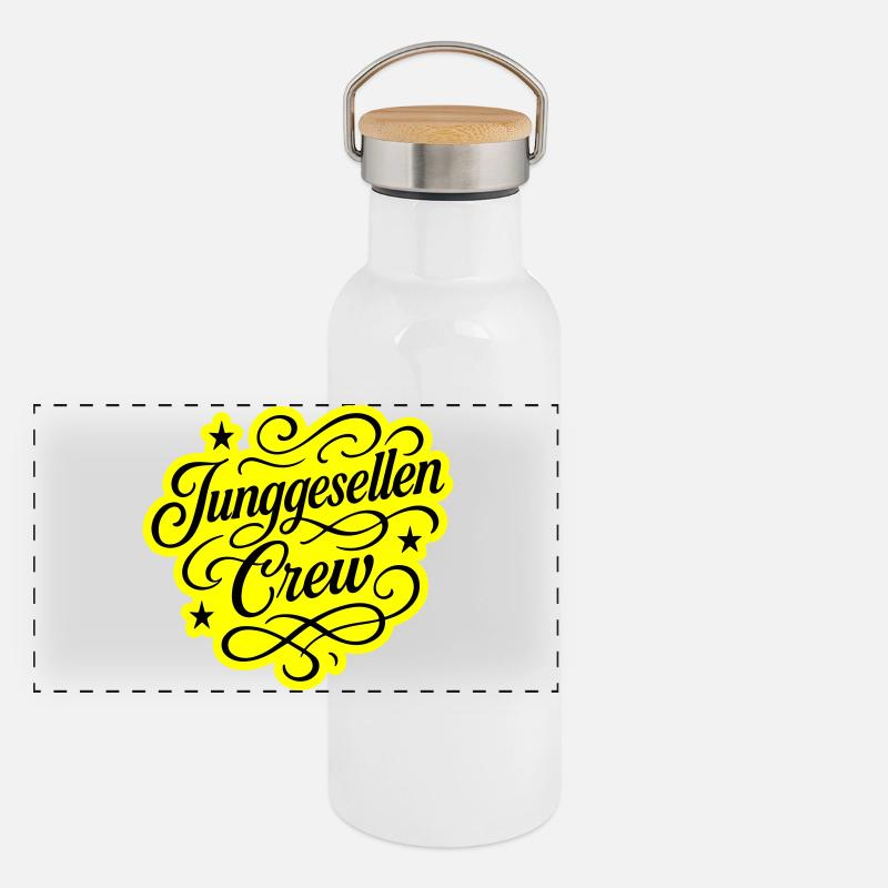 Junggesellen Crew Panorama Thermosflasche mit Bambusdeckel