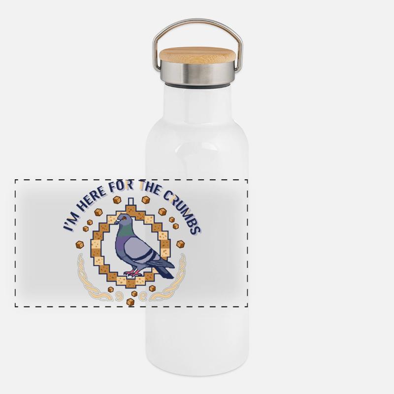 Pixel Pigeon Cookie Hunter Panoramic Thermal Bottle with Bamboo Lid