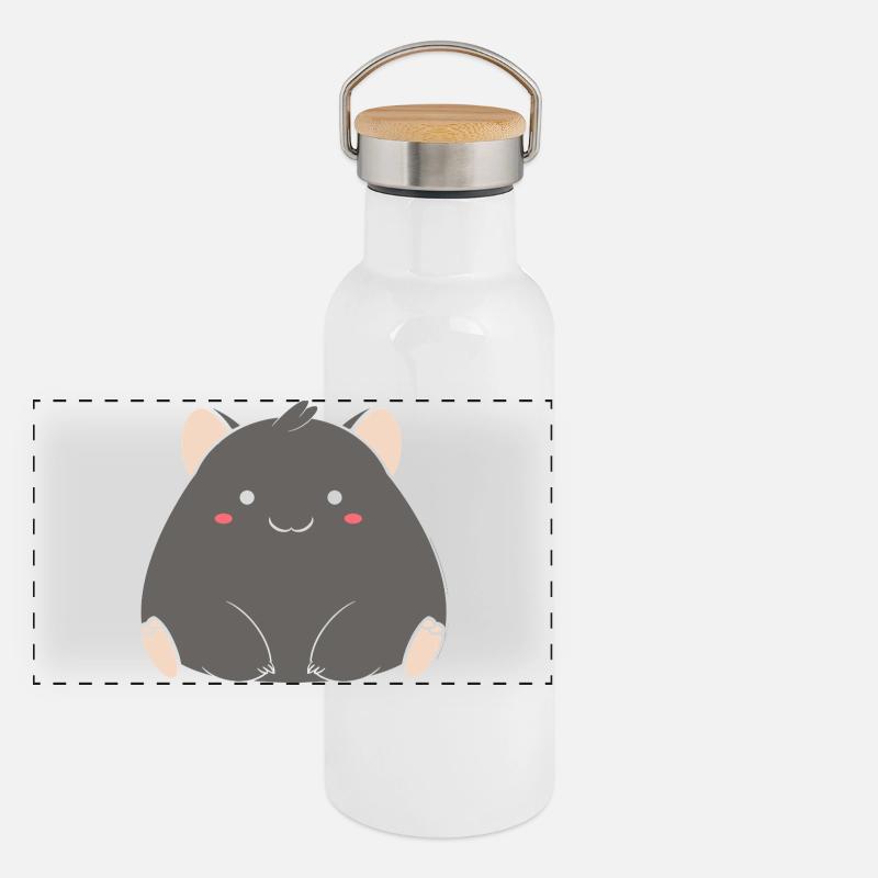 Wombat Panorama Thermosflasche mit Bambusdeckel