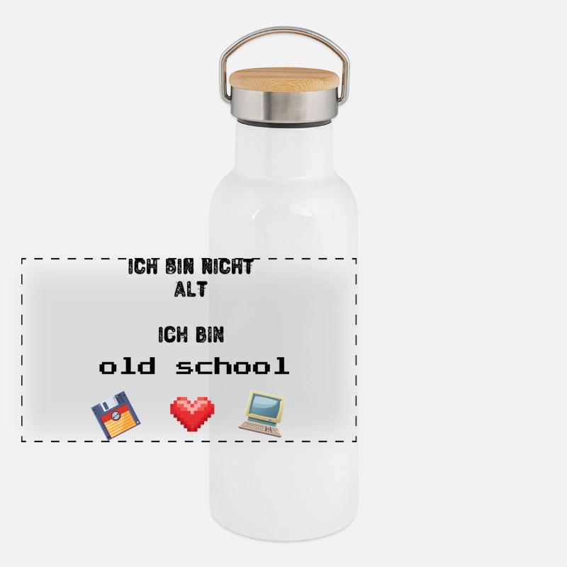 Panorama Thermosflasche mit Bambusdeckel
