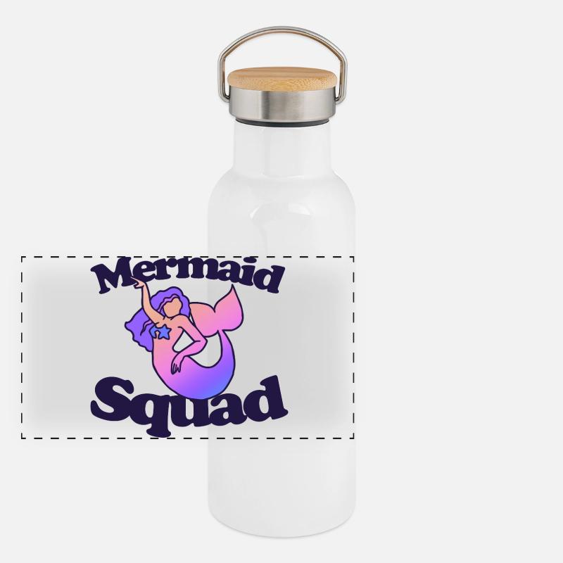 Mermaid Squad Gradient Panoramic Thermal Bottle with Bamboo Lid