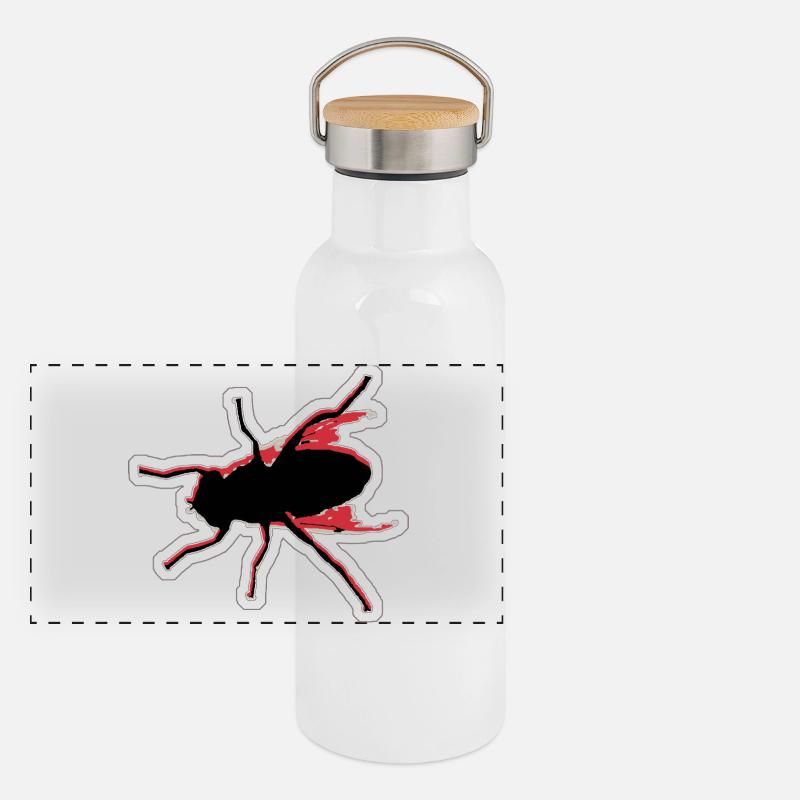 Pêche à la mouche n° 4 Gourde isotherme avec bouchon en bambou