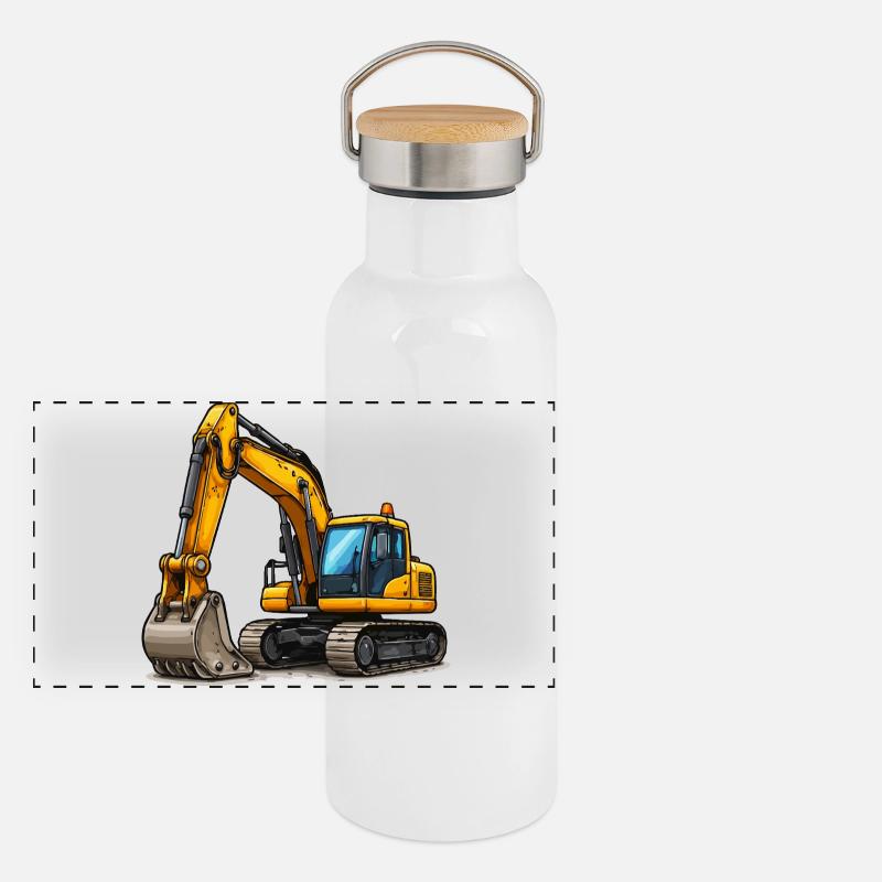 Panorama Thermosflasche mit Bambusdeckel