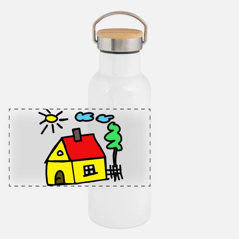 Constructeurs de maisons de rêve de la maison de la cabane Gourde isotherme avec bouchon en bambou