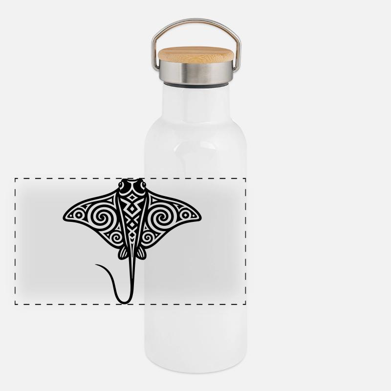 Panorama Thermosflasche mit Bambusdeckel