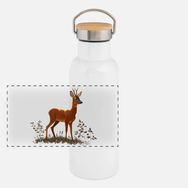 Panorama Thermosflasche mit Bambusdeckel