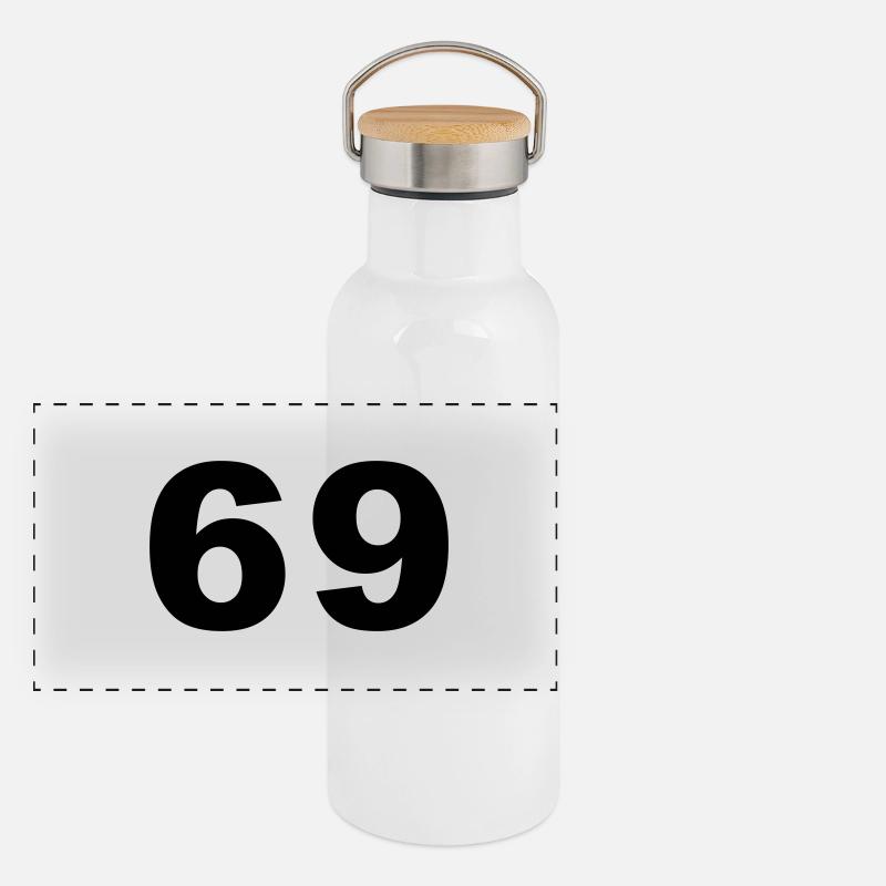 Nombre - 69 Gourde isotherme avec bouchon en bambou