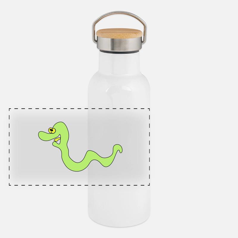 wormy Panoramic Thermal Bottle with Bamboo Lid