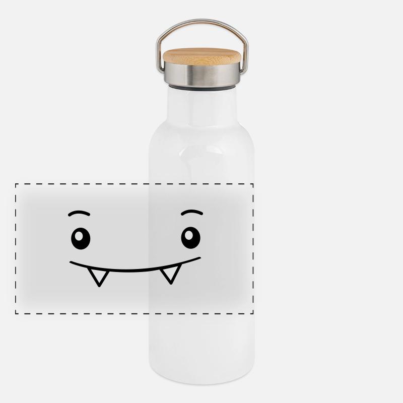 vampir Panorama Thermosflasche mit Bambusdeckel