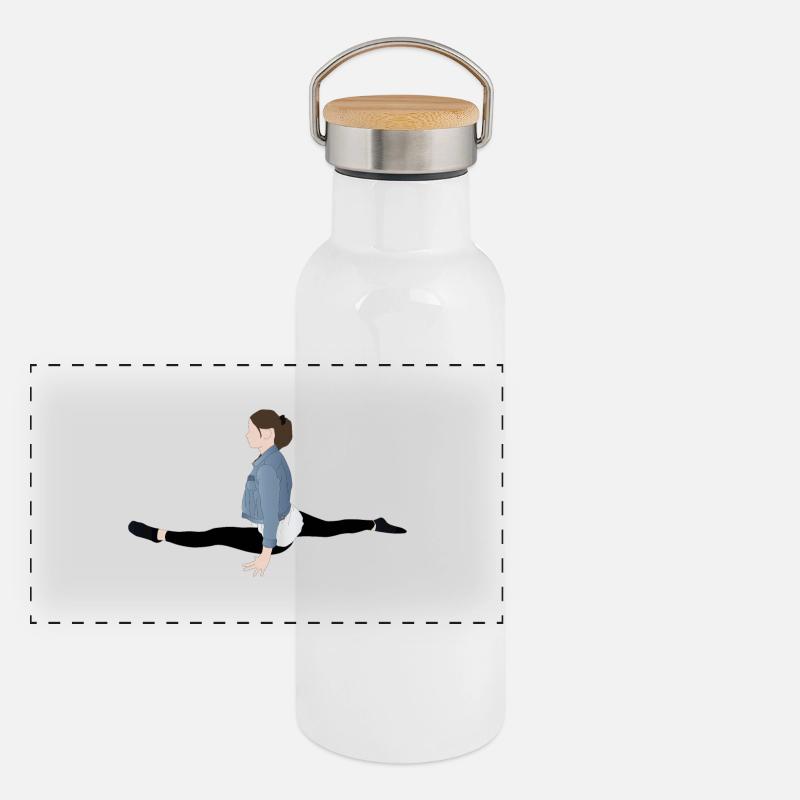 splits Panorama Thermosflasche mit Bambusdeckel