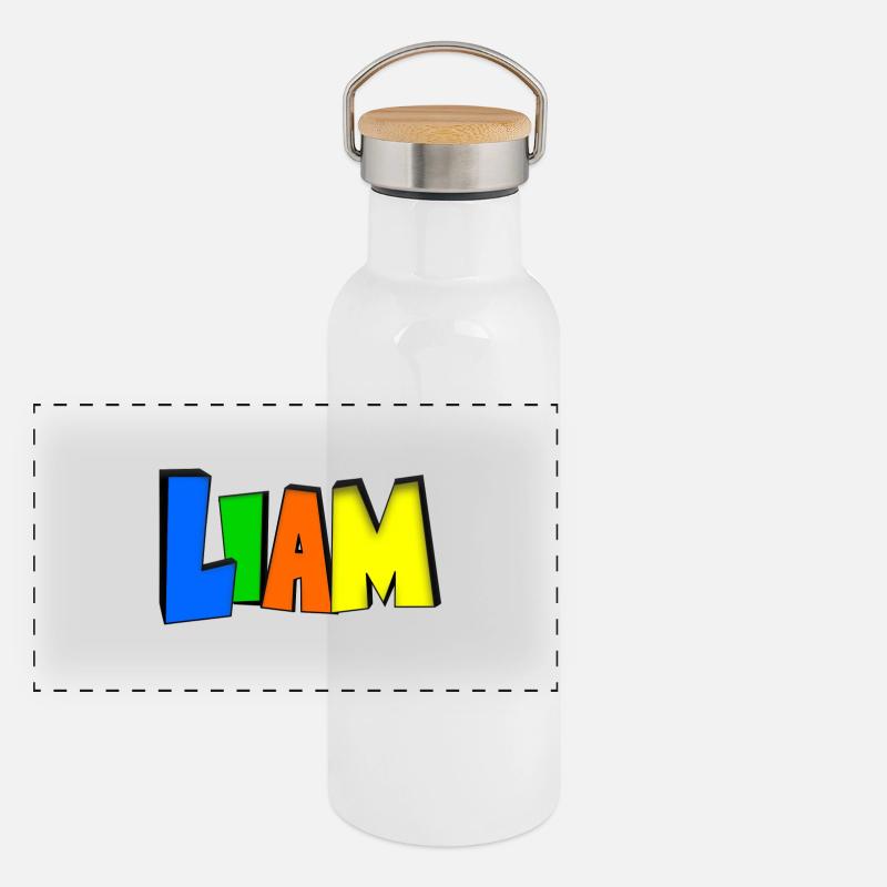 Liam Panorama Thermosflasche mit Bambusdeckel