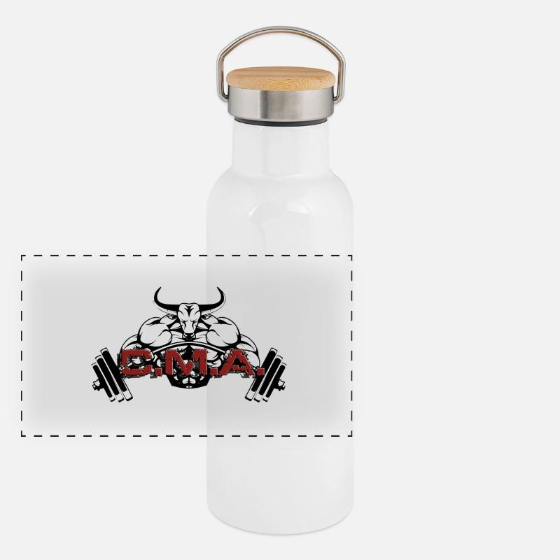 CMA Marke Panorama Thermosflasche mit Bambusdeckel