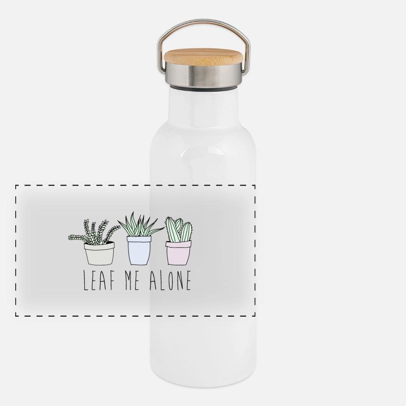 Leaf me alone Panoramic Thermal Bottle with Bamboo Lid