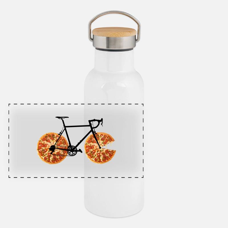 Pizzabike Panorama Thermosflasche mit Bambusdeckel