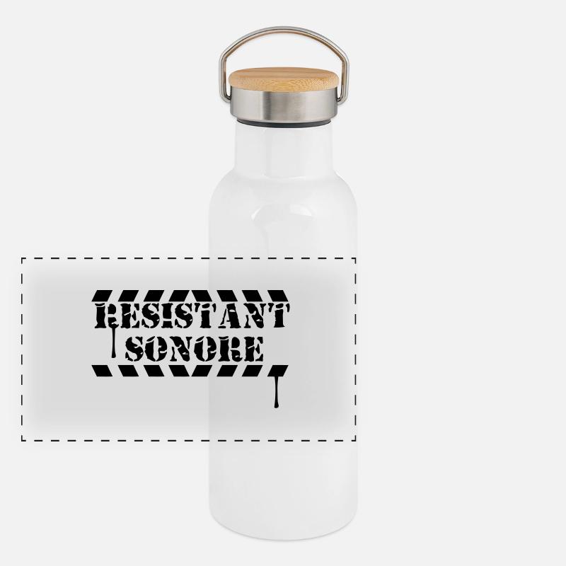 klingen resistent Panorama Thermosflasche mit Bambusdeckel