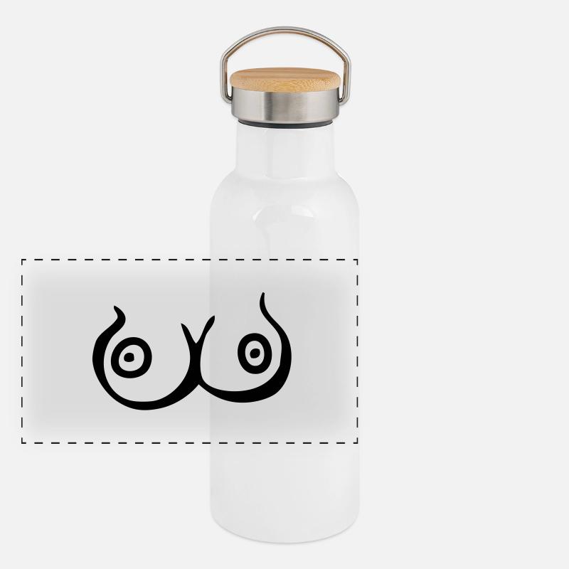 cartoon boobs Panoramic Thermal Bottle with Bamboo Lid