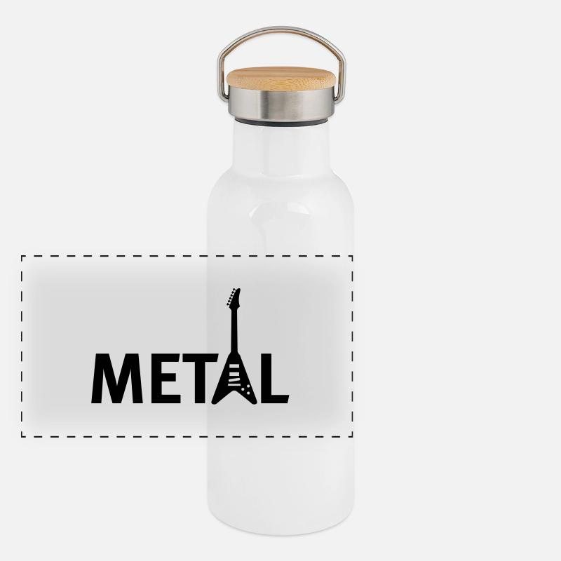 metall Panoramic Thermal Bottle with Bamboo Lid