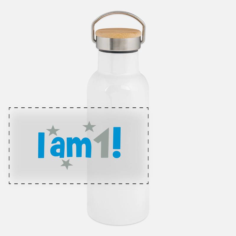 1 Gourde isotherme avec bouchon en bambou