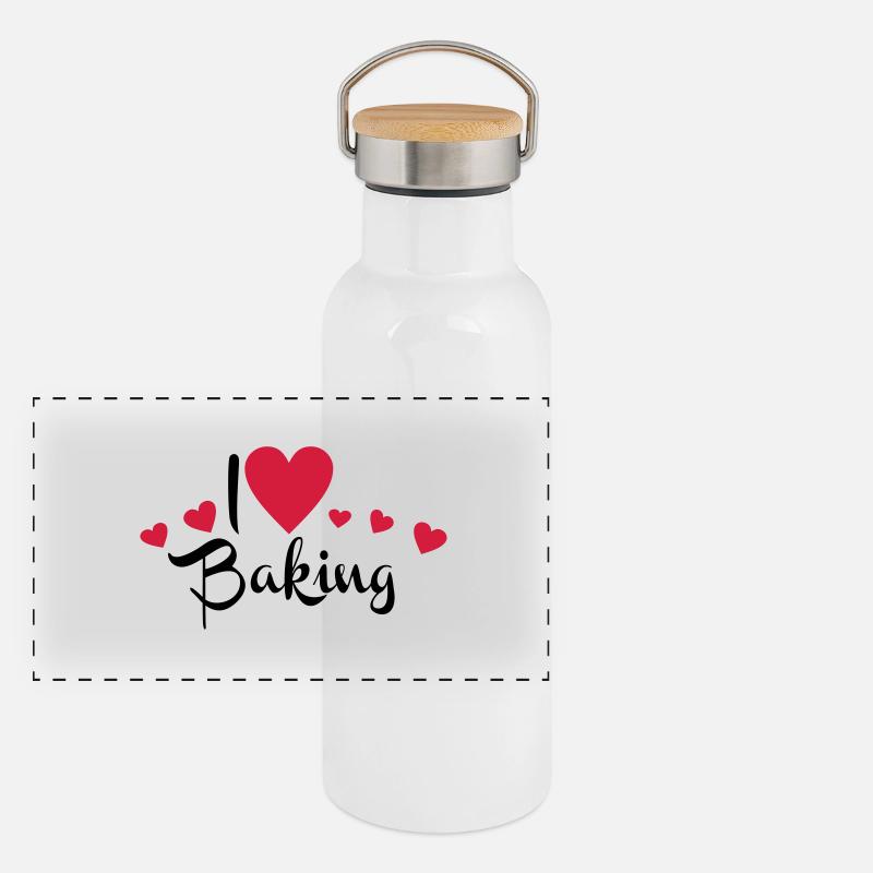 backen Panorama Thermosflasche mit Bambusdeckel