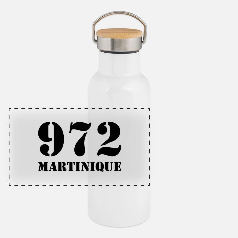 972 Martinique Panorama Thermosflasche mit Bambusdeckel
