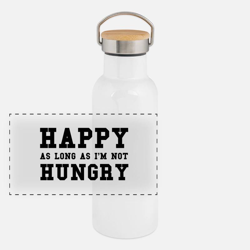 Hungry Gourde isotherme avec bouchon en bambou