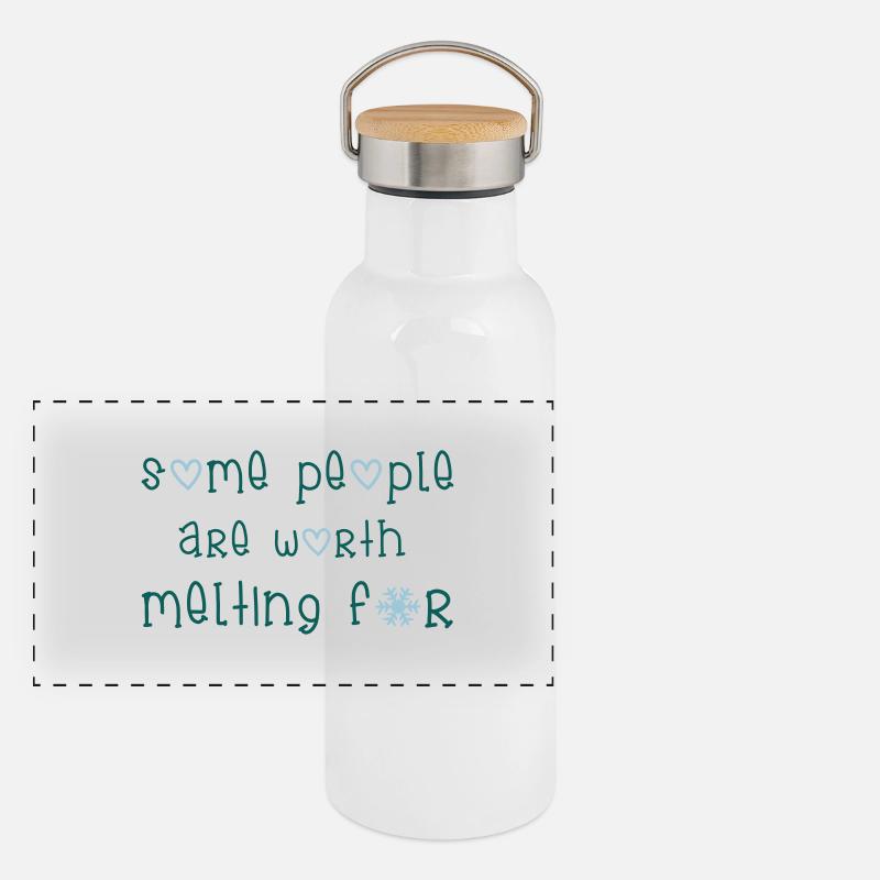 Melting For Gourde isotherme avec bouchon en bambou