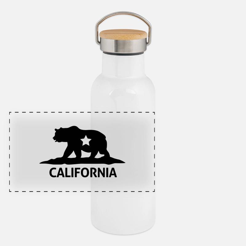california Panorama Thermosflasche mit Bambusdeckel