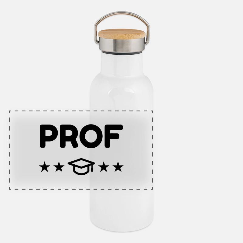 Ecole / Prof / Instit / Professeur / Maîtresse Gourde isotherme avec bouchon en bambou