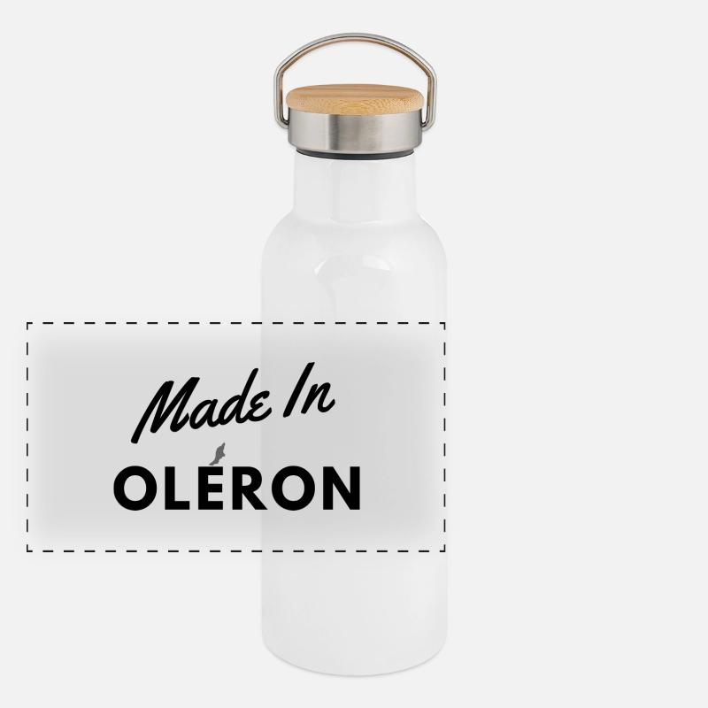 Hergestellt in Oléron Panorama Thermosflasche mit Bambusdeckel
